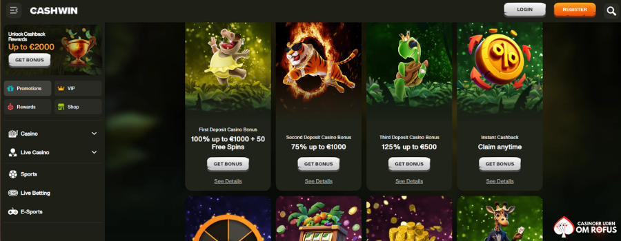 CashWin Casino bonus