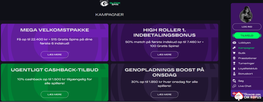 GlitchSpin Casino bonus