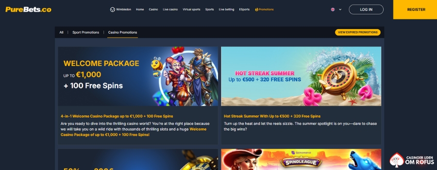 Purebets casino bonus