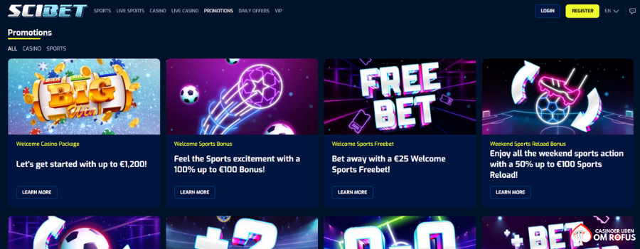 Scibet Casino bonus