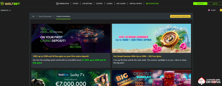 Weltbet casino bonus