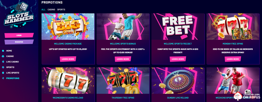 Slotshammer Casino bonus