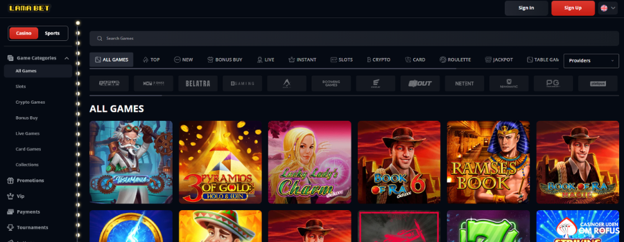 Lamabet casino slot
