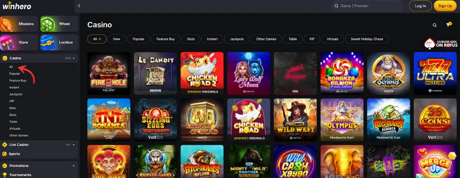 Сasino Winhero Spil